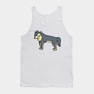 cool wolf drawing design Tank Top